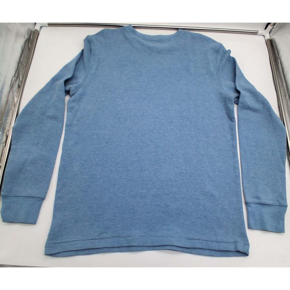 American Eagle Outfitters Men’s Medium Blue Knit Thermal Long Sleeve Shirt. - Picture 6 of 6